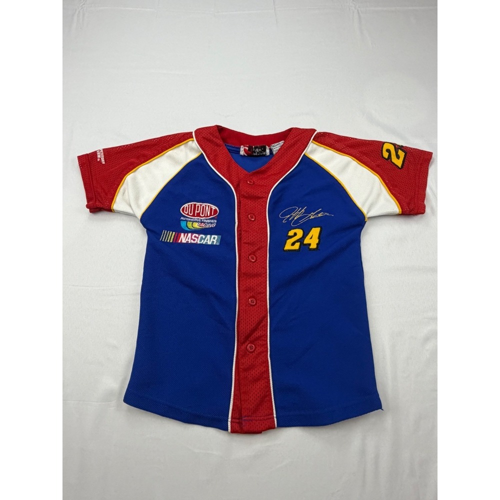 Competitors View NASCAR Jersey Kid Size S 8/10 Blue Jeff Gordon 24 DuPont Racing